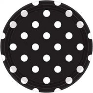 Amscan Tableware Collection, Dots Round Plates Party Supplies, 9, Black: Kitchen & Dining