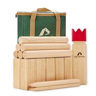 ApudArmis Kubb Yard Game Set, Viking Chess Outdoor Clash Toss Yard Game with Carrying Case - Rubber Wooden Backyard Lawn Games Set for Teenagers Adults Family
