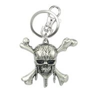 Disney Pirates of The Caribbean Skull Logo Pewter Key Ring, 3