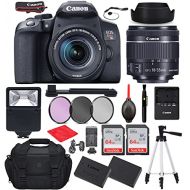 Canon Intl. Canon EOS Rebel T8i DSLR Camera with Canon EF-S 18-55mm f/4-5.6 is STM Lens Bundle, Starter Kit with Accessories (Gadget Bag, Extra Battery, Digital Slave Flash, 128Gb Memory, 50 T