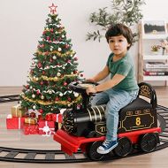 토마스와친구들 기차 장난감TEMI Ride On Train with Track Electric Ride On Toy w/ Lights & Sounds Storage Seat Train Toy Ride for Kids Birthday Gift Riding Car Train for Children Baby Toddlers Boys & Girls