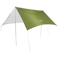LIUFS 2 Pcs Waterproof Camping Tarp, Portable Lightweight Hammock Rain Fly Camping Tarp for 5-8 People Multifunctional Sun Shelter Mat for Camping Hiking Backpacking, Green