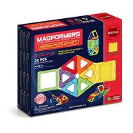 Magformers Window Plus 20 Pieces Rainbow Colors, Educational Magnetic Geometric Shapes Tiles Building STEM Toy Set Ages 3+