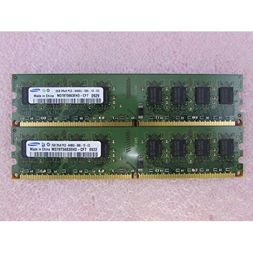삼성 Samsung M378T5663EH3-CF7 4GB 2 x 2GB PC2-6400U DDR2 800 NonECC Unbuff Memory Kit