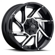 Vision 422 Prowler Gloss Black Machine Face Wheel with Machined Finish (20x12/5x114.3mm)