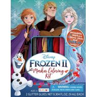 Disney Princess Disneys Frozen 2 Elsa and Anna Marker Coloring Kit with Glitter Glue Tubes Bendon AS47345