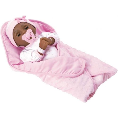 아도라 베이비 Adora Adoption Baby Hope 16 Inch Vinyl Girl Newborn Weighted Soft Cuddle Body Baby Doll Toy Gift Set with Open Close Blue Eyes for 3 Year old kids and up