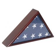 DisplayGifts Flag Display Case Stand for Veteran Burial Flag 5 X 9- Mahogany Finish