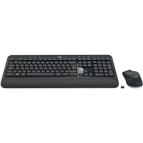 로지텍 Logitech MK540 Advanced Wireless Keyboard with Wireless Mouse Combo ? Full Size Keyboard and Mouse, Long Battery Life, Caps Lock Indicator Light, Hot Keys, Secure 2.4GHz Connectivi