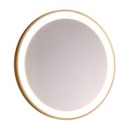 Makeup mirror LED Smart Mirror, Bathroom Wall Mount Mirror Frosted Gold Frame White Light Mirror 6060cm