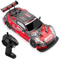 Nsddm RC Drift Car Super GT Sport Racing Car 1:16 4WD Hight Speed Drift Vehicle Kids Boys Adults Gift with 2.4G 4CH Remote Control, 2 Pack Batterys and 2 Pack Tires Roadblocks