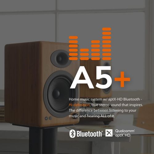  [아마존베스트]Audioengine A5+ Plus Wireless Speaker | Desktop Monitor Speakers | Home Music System aptX HD Bluetooth,150W Powered Bookshelf Stereo Speakers, AUX Audio, USB, RCA Inputs/Outputs, 2