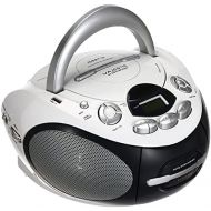 [아마존베스트]Majestic AH 2387R MP3 USB Portable Boombox with CD/MP3 Player, USB Input, Cassette Recorder, Headphone Jack, White