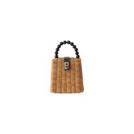 YUANLIFANG Small Box Tote Straw Bag Portable Shoulder Handmade Women Rattan Woven Beach Hand Bags for Female Ladies Handbag