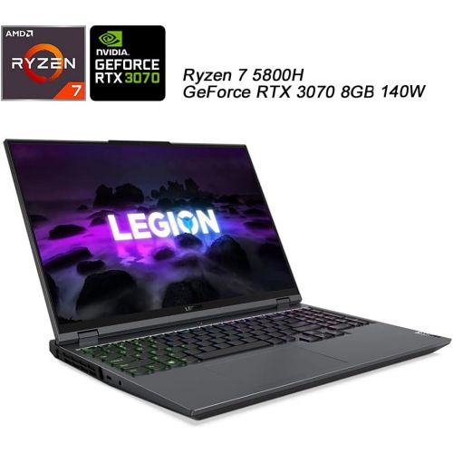 레노버 Lenovo Legion 5 Pro Gaming Laptop, 16.0 QHD IPS 165Hz, Ryzen 7 5800H, GeForce RTX 3070 8GB（140W）,RGB Backlight KB，Win 10, Woov Accessories (64GB RAM 3200 2TB PCIe SSD)