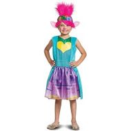 할로윈 용품Disguise Poppy Troll Costume, Deluxe Trolls World Tour Rainbow Poppy Costume for Kids with Headpiece