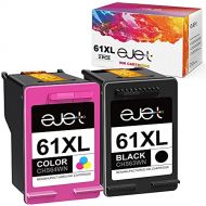 ejet Remanufactured 61XL Ink Cartridge Replacement for HP 61 Ink for Envy 4500 4502 5530 5534 Deskjet 3050A 1000 1010 1512 3054 Officejet 1051 4630 4635 Printer Tray (1 Black, 1 Tr