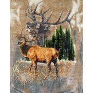 Royal plush Royal Plush Extra Heavy Queen Size Mink Blanket - Wild Elk (79 x 85)