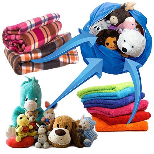  [아마존베스트]BabyKeeps Stuffed Animal Storage Bean Bag Chair Cover  “SOFT ’n SNUGGLY” Corduroy Kids & Toddlers Prefer Over Canvas - Replace Plush Toy Hammock or Net - Store Blankets & Pillows Too - Lar