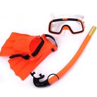 LOVEJIE 3PCS Kid Dive Set PVC Goggles Ankles Breathing Tubes Semi-Dry Snorkeling Kit for Children Boys and Girls