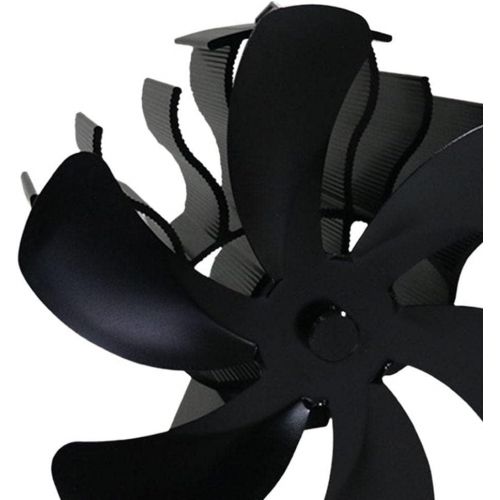  Prettyia Stove Fan Heat Powered Fan for Wood Burning Stoves or Fireplaces Quiet and Low Maintenance, Disperses Warm Air Through House Black