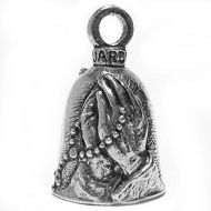 Guardian Bell Guardian Praying Hands with Rosary and Holy Cross Motorcycle Biker Luck Gremlin Riding Bell
