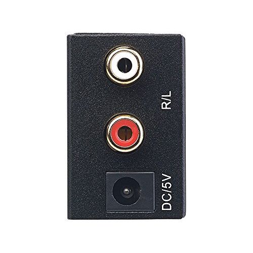  Gemgoo Digital Optical Coax to Analog Stereo Audio L/R Converter Adapter with Optical Cable RCA Cable