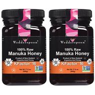 Wedderspoon Raw Manuka Honey Active 16+, 17.6-Ounce Jar (two pack)