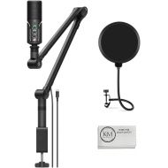 Sennheiser Profile USB Condenser Microphone Streaming Set with Boom Arm Bundled with Wind Screen Pop Filter + Cleaning Cloth (3 Items)