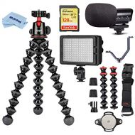 Joby GorillaPod 5K Kit + Rig Upgrade, Professional Tripod Stand with Ball Head for DSLR or Mirrorless Cameras (up to 11lbs/5kg) Filmmakers Bundle with Marantz Mic, LED Light, 128GB