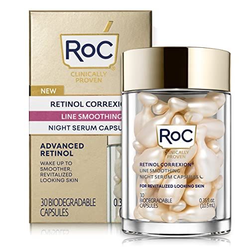  [무료배송]RoC Retinol Correxion Line Smoothing Night Retinol Serum 30 Capsules, unscented, 0.35 Fl Oz