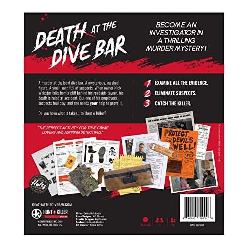  [아마존베스트]Hunt A Killer Death at The Dive Bar, Immersive Murder Mystery Game -Take on the Unsolved Case as an Independent Challenge, for Date Night or with Family & Friends as Detectives for