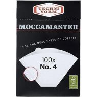 Moccamaster 85022 4 White Paper Filters Filterkaffeemaschine, Aluminium, weiss