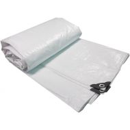 LIANGLIANG-pengbu LIANGLIANG Tarpaulin Waterproof Outdoor Rainproof Shading Dust-Proof Resistant to Tear Foldable with Metal Hole Eye PE Plastic, 15 Sizes (Color : White, Size : 12x10m)