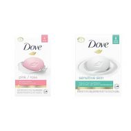 Dove Beauty Bar Gentle Skin Cleanser Pink 6 Bars Moisturizing for Soft Care More Than Soap 3.75 oz & Beauty Bar More Moisturizing Than Bar Soap for Softer Skin