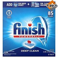 Finish - All in 1-85ct - Dishwasher Detergent - Powerball - Dishwashing Tablets - Dish Tabs - Fresh Scent (Packaging May Vary) - 4 Pack