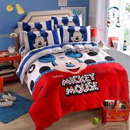 ATUSY Bedding Sets|Mickey Mouse Cover Set Twin Single Size Kids Birthday Gift Bedding Set for Children Bedroom...