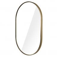 MMLI-Mirrors Dressing Mirror Wall Mirror Gold Metal Frame Vanity Makeup Bathroom Decorative Large Living Room Bedroom for Horizontal or Vertical (32.6 inchx20.5 inch)