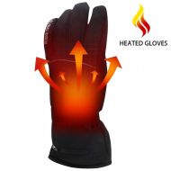 Autocastle Men Women Rechargeable Electric Warm Heated Gloves Battery Powered Heat Gloves Kit,Winter Sport Outdoor Thermal Insulate Gloves for Climbing Skiing Hiking Touchscreen Ha