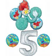 Anagram Ariel Little Mermaid Disney Princess Undersea 5th BIRTHDAY PARTY Balloon decorations supplies