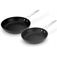 MSMK Nonstick 10 and 12 Frying Pan Skillet Set, Stay-Cool Handle, Non Stick Coating From USA, 4mm Stainless Steel Base Induction Compatible, Oven Safe, Dishwasher Safe Frying Pans
