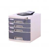 ZCCWJG File Cabinet, Desktop high Drawer Office Storage Box Lockable (Plastic) 30.2 39.5 32.5CM (Size: 4 Layers)