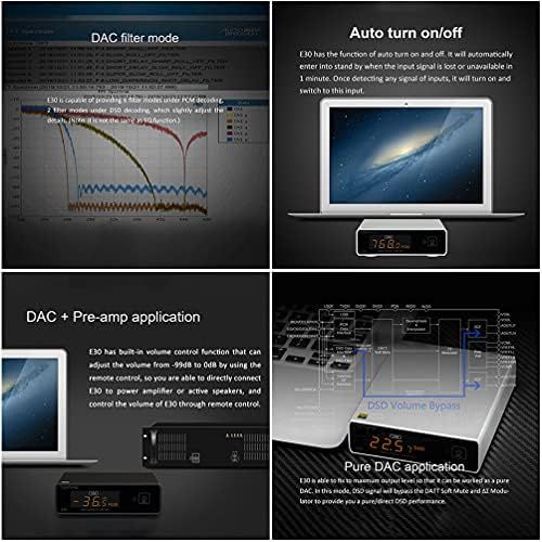  [아마존베스트]Dilvpoetry Topping E30 DSD Desktop USB DAC AK4493 Stereo Digital Audio Decoder DSD512 32 Bit/768 kHz USB Coaxial Optics with Remote Control (Blue)