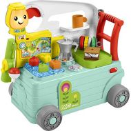 Fisher-Price Laugh & Learn On-the-Go Camper, Musical Push-Along Walker and Activity Center for Infants and Toddlers Ages 9-36 Months, Multi color, 3 Smart Stages in 1