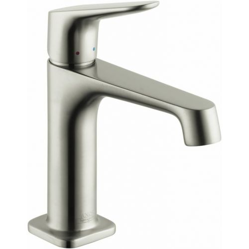  AXOR Citterio M Modern Minimalist Hand Polished 1-Handle 1 7-inch Tall Bathroom Sink Faucet in Brushed Nickel, 34010821