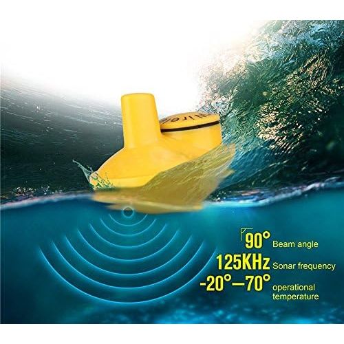  [아마존베스트]Mknzone 1PC FFW1108Practical Fishing Tackle Accessory Fishfinder Portable Wireless Fishfinder Sonar Sensor Depth Gauge