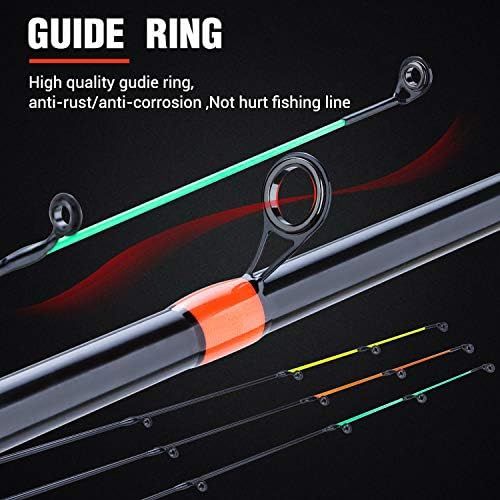  [아마존베스트]Sougayilang Feeder rod with 3 tips, portable fishing rod, spinning casting, travel rod, full range action carp coarse rod.