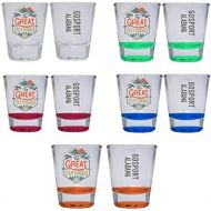 R and R Imports Gosport Alabama The Great Outdoors Camping Adventure Souvenir Round Shot Glass (Red, 4-Pack)