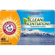 Arm & Hammer Arm and Hammer Clean Scentsations Fresh Soft Dryer Sheets, Purifying Waters - 40 Count (Pack of 12)
