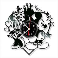 [아마존베스트]Generic Mickey and Minnie Vinyl Clock, Mickey and Minnie Club Wall Clock 12 inch (30 cm), Original Gifts for Fans Mickey and Minnie, The Best Home Decorations, Unique Art Decor, Original I